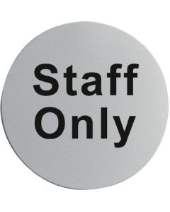 Staff Only RVS deurbord