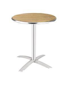 Bolero ronde tafel met kantelbaar essenhouten blad 60cm