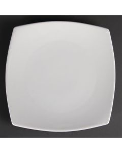 Olympia Whiteware vierkante borden met afgeronde hoeken 24cm