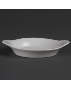 Olympia Whiteware ronde gratineerschalen met handvatten 13cm