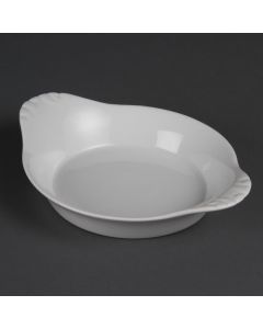 Olympia Whiteware ronde gratineerschalen met handvatten 22cm