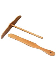 Buffalo 2-delige houten accessoireset voor crêpesapparaat CC039