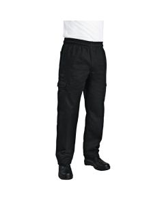 Chef Works unisex slim fit cargo broek zwart M