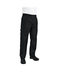 Chef Works unisex slim fit cargo broek zwart XXL