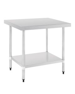 Vogue RVS werktafel met achteropstand 90x120x70cm