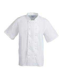 Whites Boston unisex koksbuis korte mouw wit S