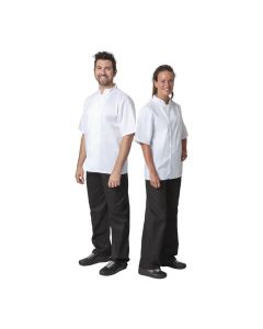 Whites Boston unisex koksbuis korte mouw wit S