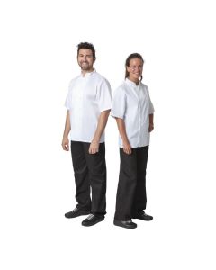 Whites Boston unisex koksbuis korte mouw wit XXL