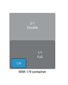 Vogue Polypropylene GN1/9 bak met deksel 100mm