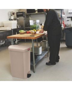 Rubbermaid pedaalemmer beige 50ltr