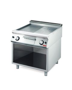 Gastro M 700 plus gas bakplaat GM70/80 FTRGS 2/3 glad 1/3 geribbeld