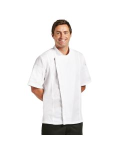 Chef Works Springfield unisex koksbuis met rits wit L