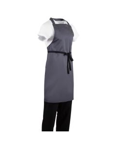 Whites halterschort polyester-katoen grijs