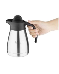 Olympia thermoskan met schroefdop en opschrift MILK 0,5L