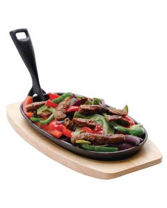 Olympia gietijzeren pan ovaal 24cm