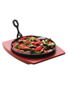 Olympia gietijzeren schaal met los handvat 22cm