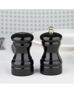 Olympia pepermolen en zoutstrooier zwart