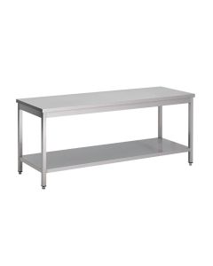 Gastro M RVS werktafel met onderblad 88x70x60cm