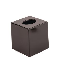 Zwarte vierkante tissue box