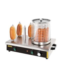 Buffalo hotdogwarmer met 4 warmhoudpennen