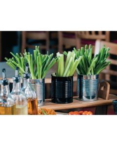 Olympia gegalvaniseerd stalen blik 11(H) x 9(Ø)cm