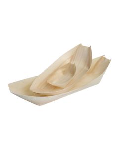 Fiesta Compostable biologisch afbreekbare houten serveerbootjes 190mm (100 stuks)