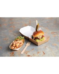 Fiesta Compostable biologisch afbreekbare houten serveerbootjes 190mm (100 stuks)