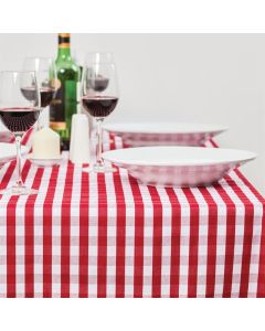 Mitre Comfort Gingham tafelkleed rood-wit 132x132cm