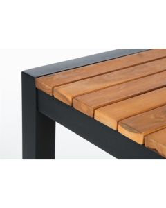 Bolero vierkante bartafel gepoedercoat staal en acaciahout 600mm