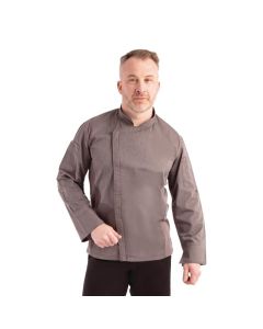 Chef Works Urban Hartford unisex koksbuis met rits lange mouw grijs L