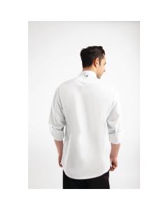 Chef Works Urban Hartford unisex koksbuis met rits lange mouw wit S