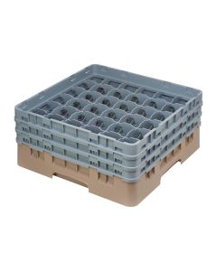 Cambro Camrack vaatwaskorf met 36 compartimenten max. glashoogte 17,4cm