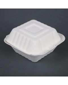 Fiesta Compostable composteerbare bagasse hamburgerbakjes 14,6cm