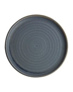 Olympia Canvas ronde borden met smalle rand blauw graniet 26,5cm