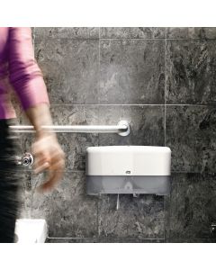 Tork dispenser voor dubbele toiletrol zonder koker