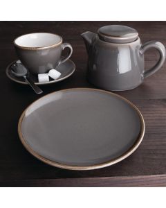 Olympia Kiln ronde coupeborden grijs 17,8cm