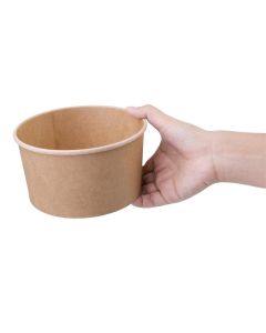 Fiesta Compostable ronde kraft saladeschaal 1L