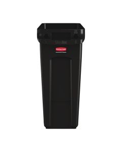 Rubbermaid Slim Jim afvalbak met ventilatiekanalen zwart 60L