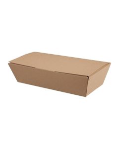 Colpac afsluitbare kraft voedselbakjes composteerbaar 25cm (150 stuks)