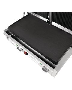 Buffalo dubbele contactgrill groef/glad