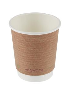 Vegware 79-serie dubbelwandige bekers composteerbaar 230ml (500 stuks)