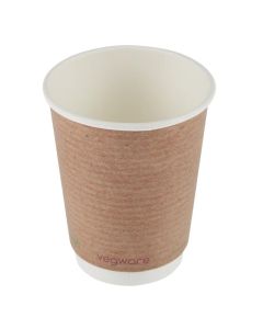 Vegware 89-serie dubbelwandige bekers composteerbaar 340ml (500 stuks)