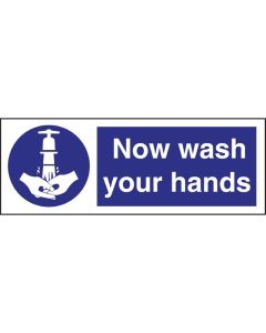 Vogue 'Now wash your hands' bord