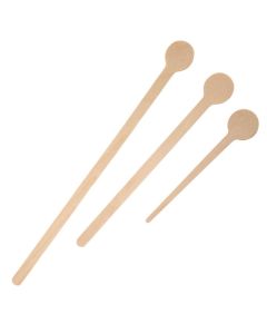 Fiesta Compostable biologisch afbreekbare houten cocktail roerstaafjes 20cm (100 stuks)