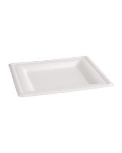 Fiesta Compostable composteerbare bagasse borden vierkant 159mm (50 stuks)