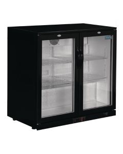 Polar G-serie 2-deurs barkoeling met klapdeuren zwart 208L