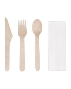 Fiesta Compostable houten bestekset (250 stuks)