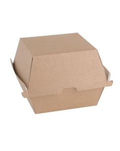 Fiesta Compostable composteerbare hamburgerdoosjes kraft groot 112mm vierkant (150 stuks)