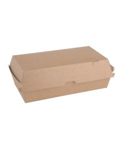 Fiesta Compostable composteerbare hamburgerdoosjes kraft groot rechthoekig (100 stuks)