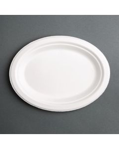 Fiesta Compostable composteerbare bagasse borden ovaal 198mm (50 stuks)